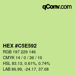 Color code: HEX #C5E592 | qconv.com