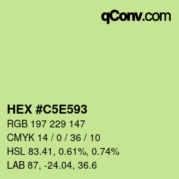 Color code: HEX #C5E593 | qconv.com