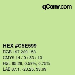 Color code: HEX #C5E599 | qconv.com