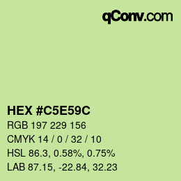 Color code: HEX #C5E59C | qconv.com