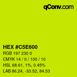 Color code: HEX #C5E600 | qconv.com