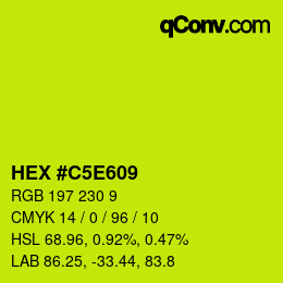 カラーコード: HEX #C5E609 | qconv.com