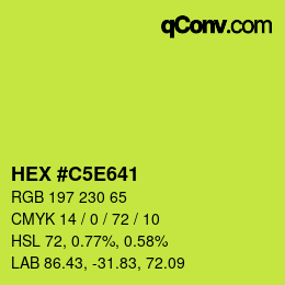 Color code: HEX #C5E641 | qconv.com