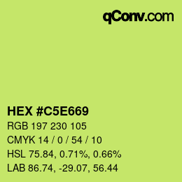 カラーコード: HEX #C5E669 | qconv.com