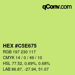 Color code: HEX #C5E675 | qconv.com
