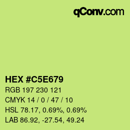 Farbcode: HEX #C5E679 | qconv.com
