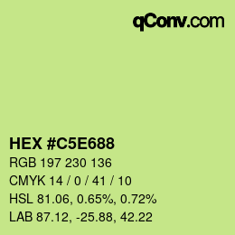 Color code: HEX #C5E688 | qconv.com