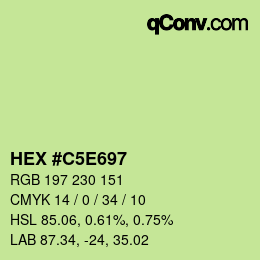 Color code: HEX #C5E697 | qconv.com