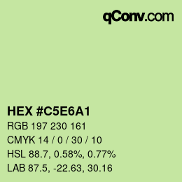 Color code: HEX #C5E6A1 | qconv.com