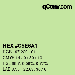 カラーコード: HEX #C5E6A1 | qconv.com