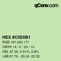 カラーコード: HEX #C5E6B1 | qconv.com