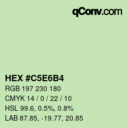 Farbcode: HEX #C5E6B4 | qconv.com