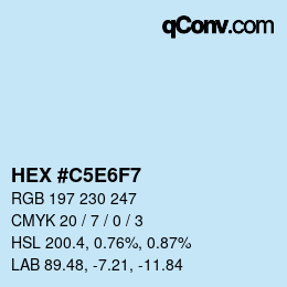 Color code: HEX #C5E6F7 | qconv.com