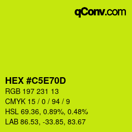 カラーコード: HEX #C5E70D | qconv.com