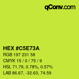 Color code: HEX #C5E73A | qconv.com
