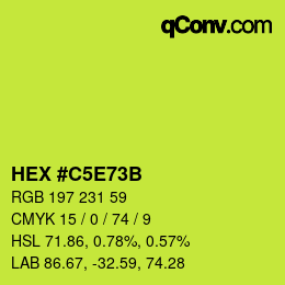 カラーコード: HEX #C5E73B | qconv.com