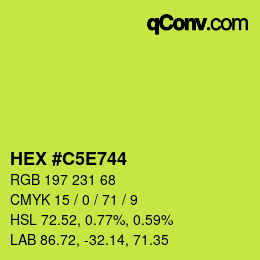 Color code: HEX #C5E744 | qconv.com