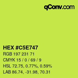 Color code: HEX #C5E747 | qconv.com