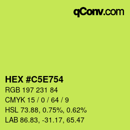 Color code: HEX #C5E754 | qconv.com