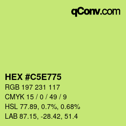 Color code: HEX #C5E775 | qconv.com