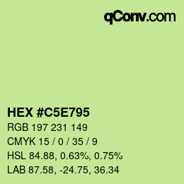 Color code: HEX #C5E795 | qconv.com