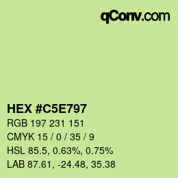 Farbcode: HEX #C5E797 | qconv.com