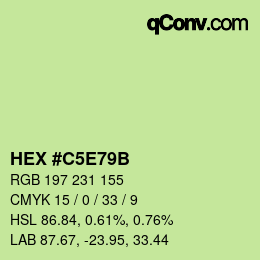 Farbcode: HEX #C5E79B | qconv.com