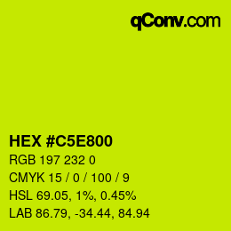 Color code: HEX #C5E800 | qconv.com