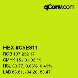 Color code: HEX #C5E811 | qconv.com
