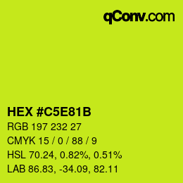Color code: HEX #C5E81B | qconv.com