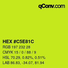 Color code: HEX #C5E81C | qconv.com