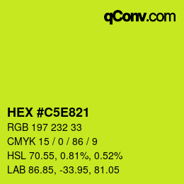 Color code: HEX #C5E821 | qconv.com
