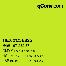 Color code: HEX #C5E825 | qconv.com