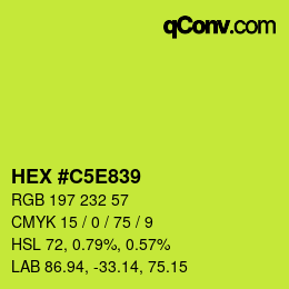 Color code: HEX #C5E839 | qconv.com