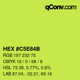 カラーコード: HEX #C5E84B | qconv.com