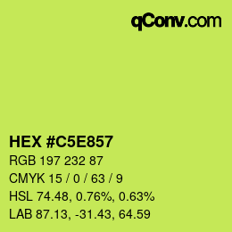 Color code: HEX #C5E857 | qconv.com
