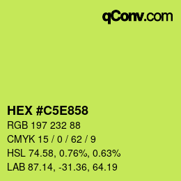 カラーコード: HEX #C5E858 | qconv.com