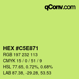 カラーコード: HEX #C5E871 | qconv.com