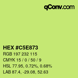 Color code: HEX #C5E873 | qconv.com