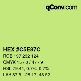 Código de color: HEX #C5E87C | qconv.com