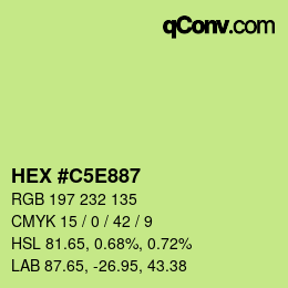 カラーコード: HEX #C5E887 | qconv.com