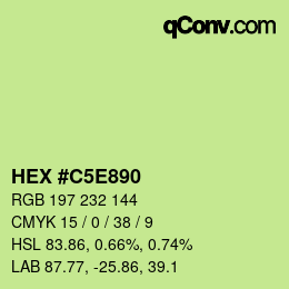 カラーコード: HEX #C5E890 | qconv.com