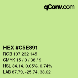 Color code: HEX #C5E891 | qconv.com