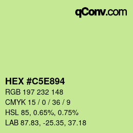 Color code: HEX #C5E894 | qconv.com