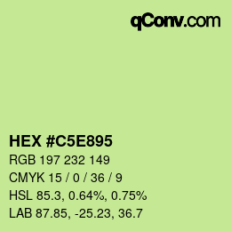 Color code: HEX #C5E895 | qconv.com