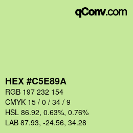 カラーコード: HEX #C5E89A | qconv.com