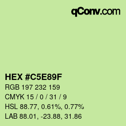 カラーコード: HEX #C5E89F | qconv.com