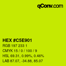 Color code: HEX #C5E901 | qconv.com