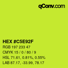 Color code: HEX #C5E92F | qconv.com