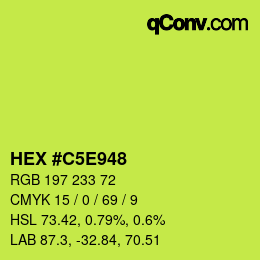 Color code: HEX #C5E948 | qconv.com